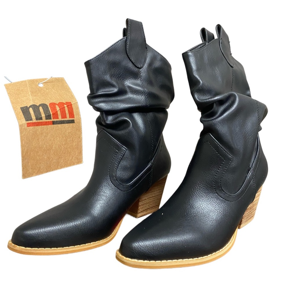 Black Leather Women's Boots